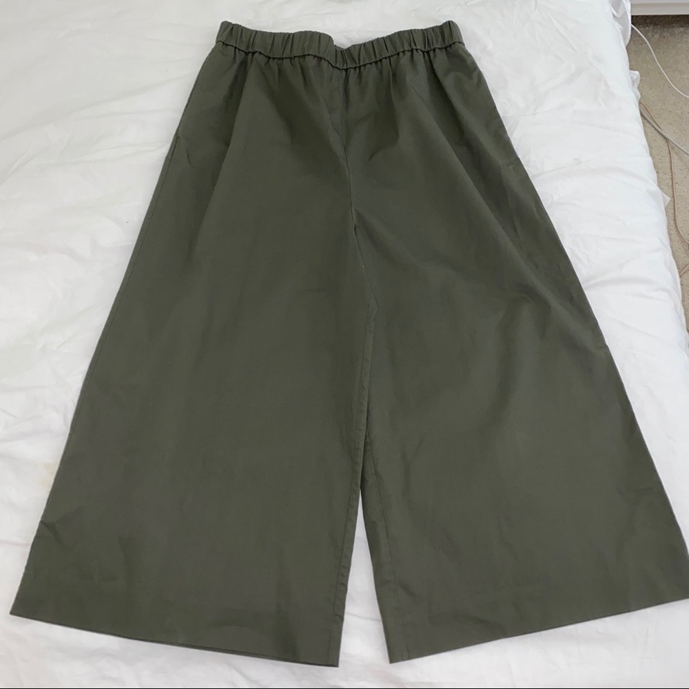 Dark Green Wide Leg Culotte COS Pants